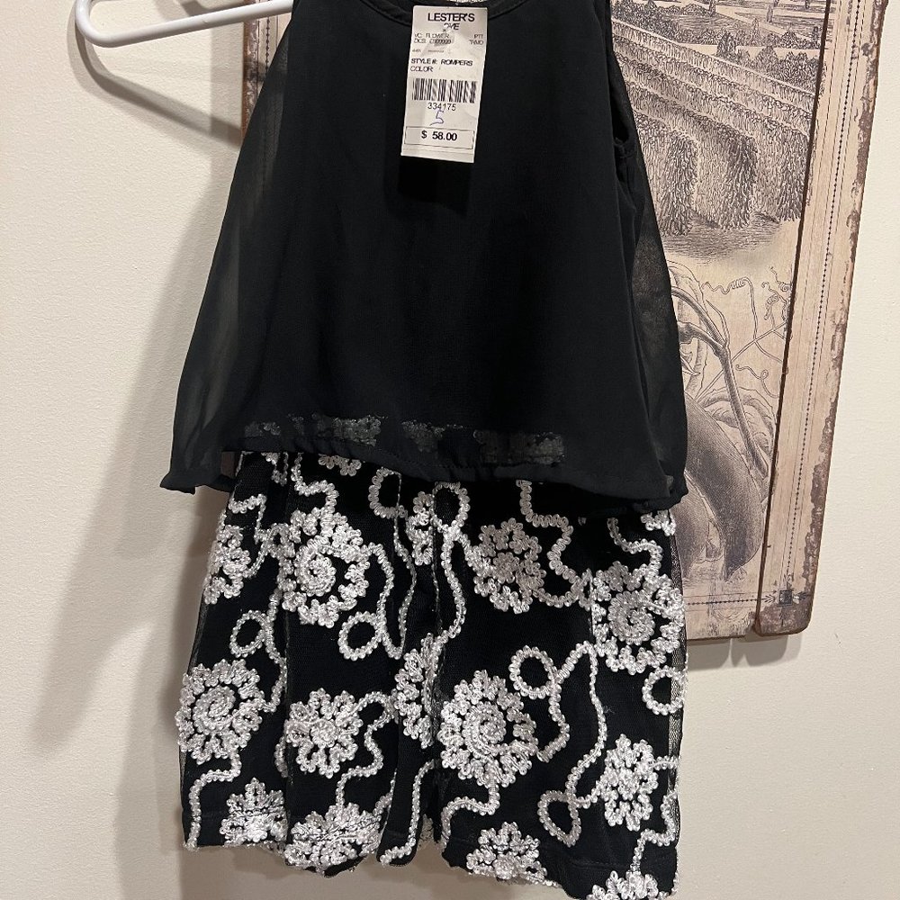 NWT Little Girl Fancy Romper (shorts)